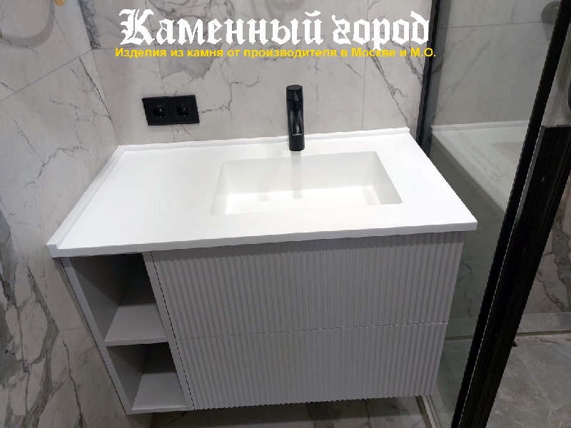 Мебель под заказ в ванной комнате из искусственного камня - г.Видное ☎️ +7(495) 762-64-72 