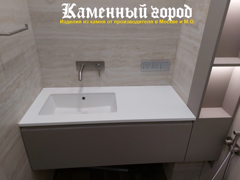Заказать столешница в ванной из  камня в Москве ☎️ +7(495) 762-64-72