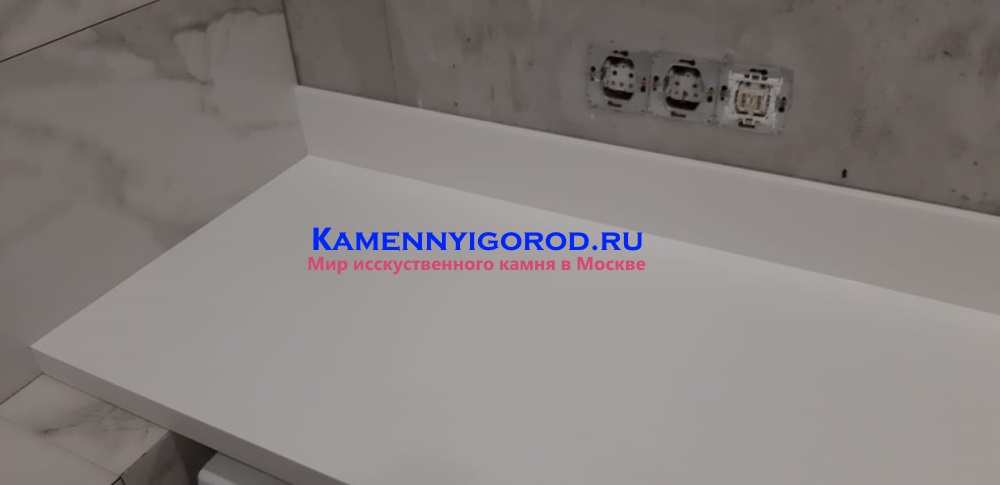 Раковина из камня LG  в ванной комнате г.Москва 