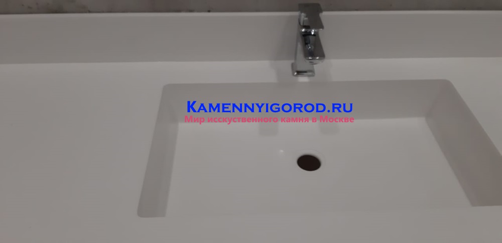 Раковина из камня LG  в ванной комнате г.Москва 