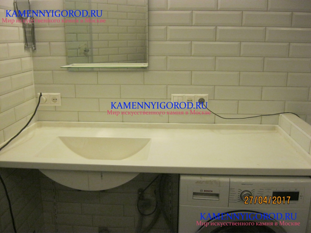 Столешница в ванную из искусственного камня  г.Подольск